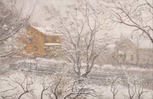 Sludd. Fra ateliervinduet by Amaldus Nielsen Oil Painting