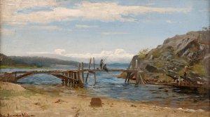 Smalsund, Mandal Oil painting by Amaldus Nielsen