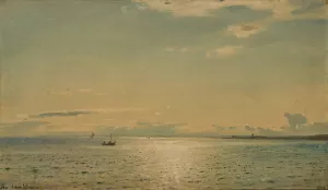 Solskinnsstemning, Hvaler Oil painting by Amaldus Nielsen
