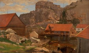 Solsvik, Bergen by Amaldus Nielsen Oil Painting