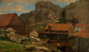 Solsvik, Bergen Oil painting by Amaldus Nielsen