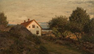 Sommeraften ved Hvaler by Amaldus Nielsen Oil Painting