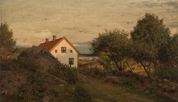 Main Product Photo of Sommeraften ved Hvaler  Painting by Amaldus Nielsen