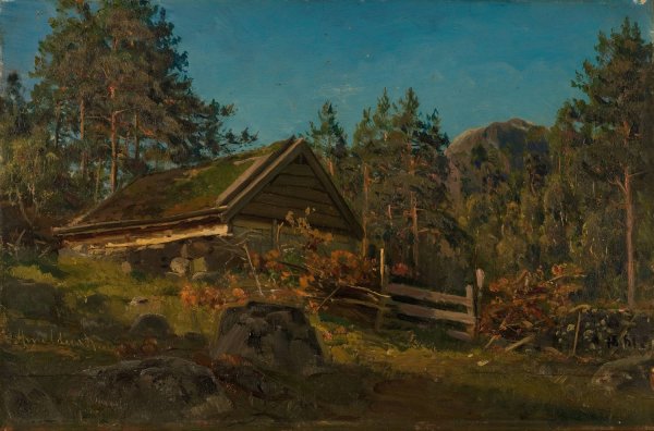 Sommerfjos  by Amaldus Nielsen - Hand-Painted Oil Painting Reproduction