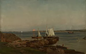 Sommernatt, Hvaler by Amaldus Nielsen Oil Painting