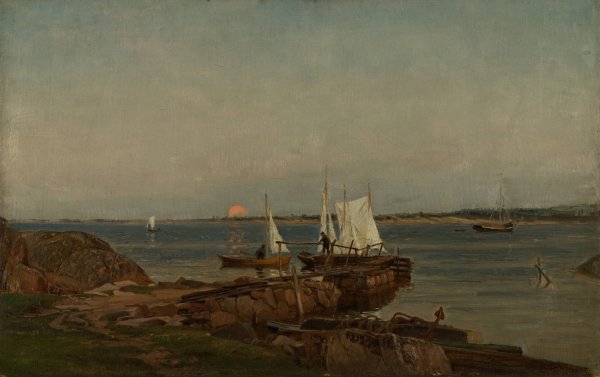 Main Product Photo of Sommernatt, Hvaler  Painting by Amaldus Nielsen