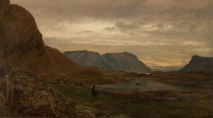 Stavenes, Sondfjord by Amaldus Nielsen Oil Painting