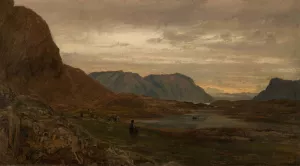 Stavenes, Sondfjord by Amaldus Nielsen Oil Painting