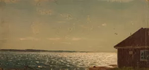 Stemning, Arisholmen by Amaldus Nielsen Oil Painting