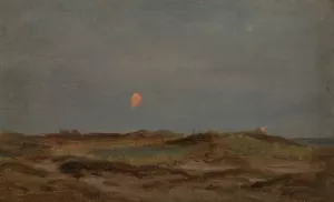Stemning, Jaeren Oil painting by Amaldus Nielsen