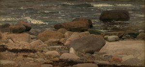 Stenstudie, Hvaler by Amaldus Nielsen Oil Painting