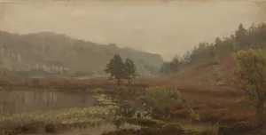 Takestemning. Hoven, Mandal by Amaldus Nielsen Oil Painting