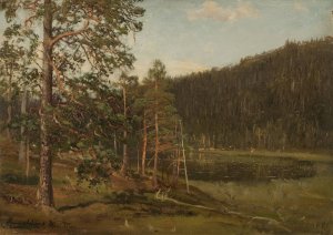 Tjern, Levanger by Amaldus Nielsen Oil Painting