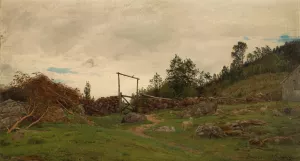 Utmark. Olve, Hardanger by Amaldus Nielsen Oil Painting