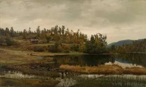 Ved Oklungen, Porsgrund Oil painting by Amaldus Nielsen