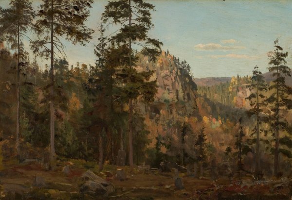 Ved sundet, Bjelland  by Amaldus Nielsen - Hand-Painted Oil Painting Reproduction