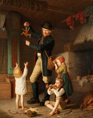 Jumping Jack by Amalia Lindegren Oil Painting