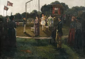 Wanderzirkus by Amandus Faure Oil Painting