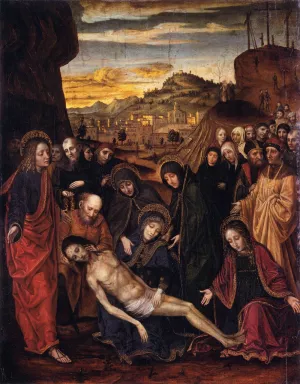 Lamentation of Christ by Ambrogio Bergognone - Oil Painting Reproduction