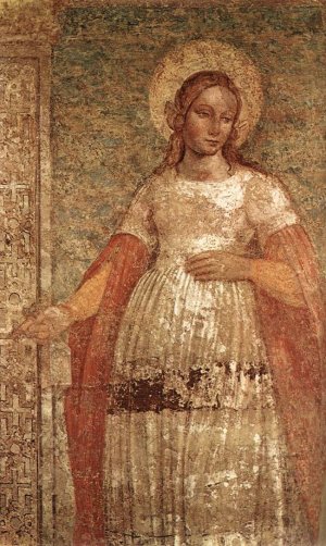 St Agnes by Ambrogio Bergognone Oil Painting