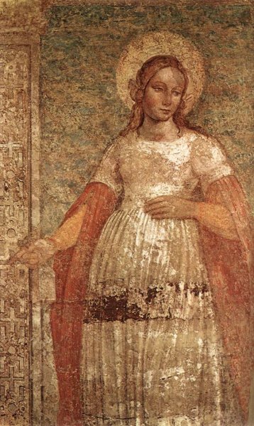 St Agnes by Ambrogio Bergognone - Hand-Painted Oil Painting Reproduction