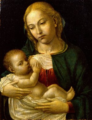 The Madonna del Latte by Ambrogio Bergognone Oil Painting