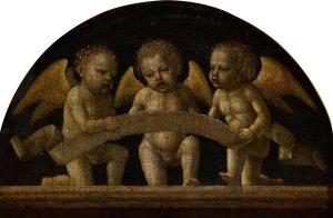 Three Singing Angels by Ambrogio Bergognone Oil Painting