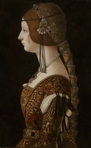 Bianca Maria Sforza by Ambrogio De Predis Oil Painting