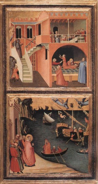Scenes of the Life of St Nicholas by Ambrogio Lorenzetti - Hand-Painted Oil Painting Reproduction