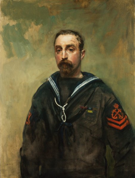 Main Product Photo of Petty Officer E Pitcher VC, 1918  Painting by Ambrose Mcevoy
