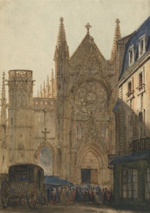 The Cathedral of St. Pierre, Caen by Ambrose Poynter Oil Painting