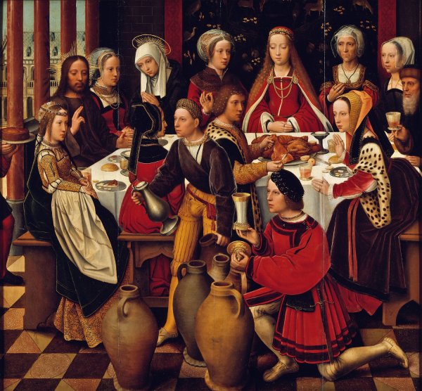 The Wedding in Cana by Ambrosius Benson - Hand-Painted Oil Painting Reproduction