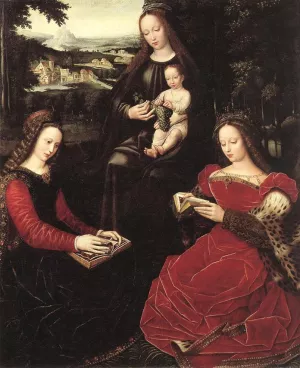 Virgin and Child with Saints by Ambrosius Benson - Oil Painting Reproduction