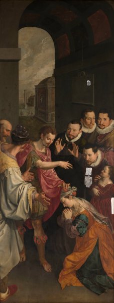 Miraculous Healing of Zoe by Ambrosius Francken I Oil Painting