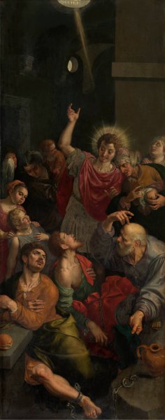 Saint Sebastian in Prison by Ambrosius Francken I Oil Painting