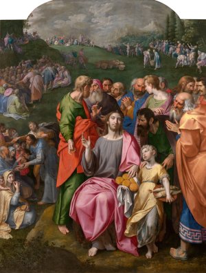 The Multiplication of Loaves and Fishes by Ambrosius Francken I Oil Painting
