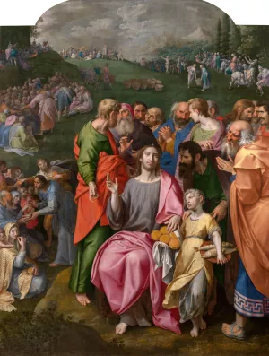 The Multiplication of Loaves and Fishes by Ambrosius Francken I Oil Painting