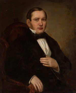 Portrait of Mr. Lempke by Ambrozy Mieroszewski Oil Painting