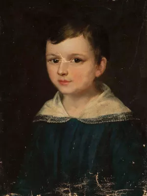 Portrait of Oktawian Szukiewicz as a child Oil painting by Ambrozy Mieroszewski