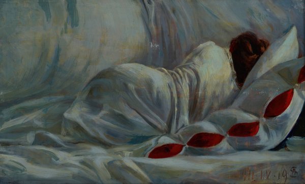 A Study  by Ambrozy Sabatowski - Hand-Painted Oil Painting Reproduction