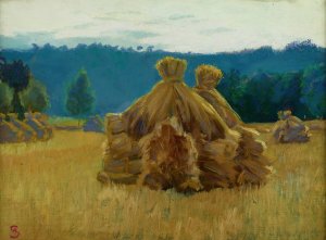 Morning in the Field by Ambrozy Sabatowski Oil Painting