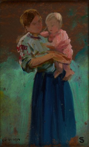 Nanny by Ambrozy Sabatowski Oil Painting