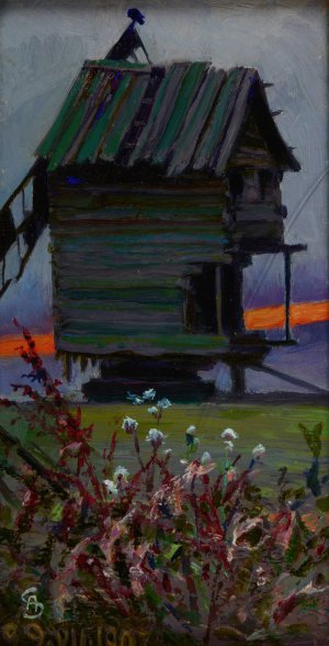 Old Windmill by Ambrozy Sabatowski Oil Painting
