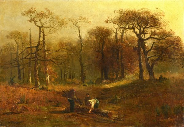 Coupee dans un bois  by Amedee Baudit - Hand-Painted Oil Painting Reproduction