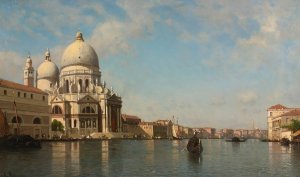 The Grand Canal by Amedee Rosier Oil Painting
