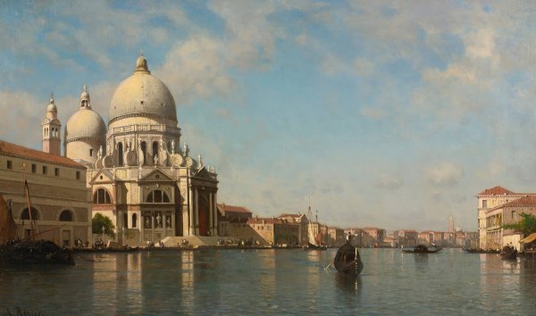 The Grand Canal by Amedee Rosier - Hand-Painted Oil Painting Reproduction