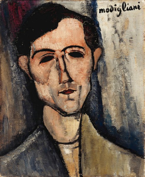 A Man  by Amedeo Modigliani - Hand-Painted Oil Painting Reproduction