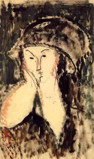 Beatrice Hastings Leaning on Her Elbow Oil painting by Amedeo Modigliani