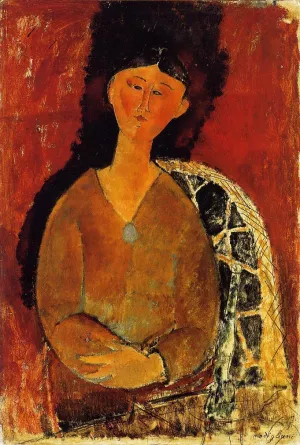 Beatrice Hastings, Seated Oil painting by Amedeo Modigliani