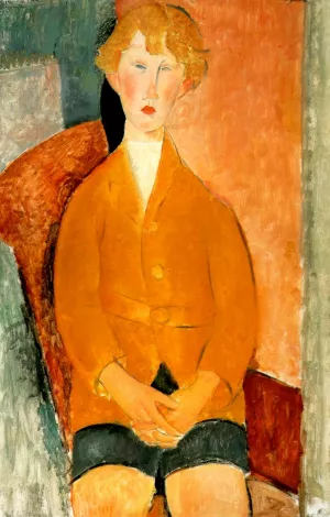 Boy in Short Pants Oil painting by Amedeo Modigliani